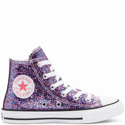 Converse Coated Glitter Chuck Taylor All Star - Lasten Matalavartiset Tennarit - Pinkki/Valkoinen